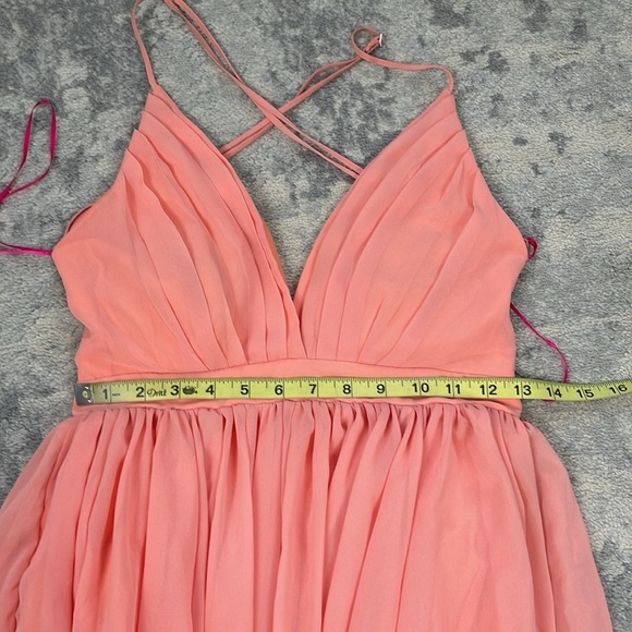 New Meghan Los Angeles Enchanted Garden Maxi Dress Orange Blush Sz S - Picture 8 of 14